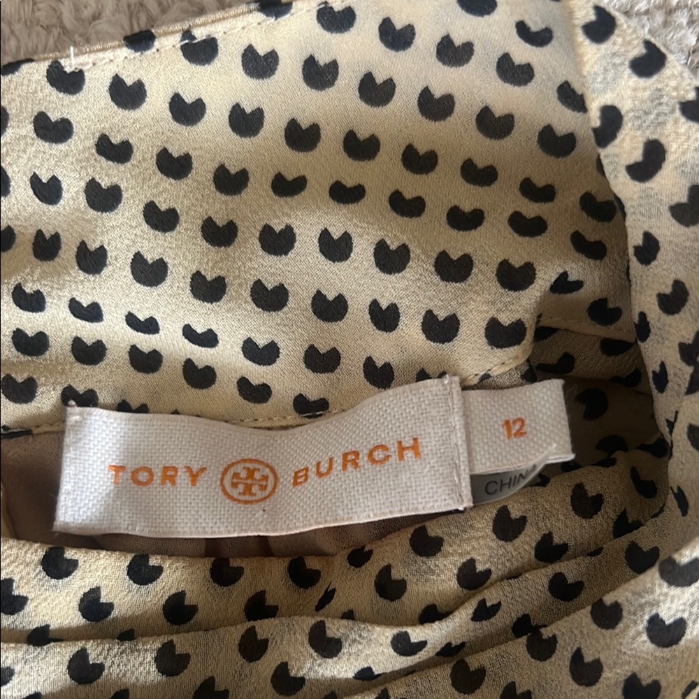 Tory Burch Elegant Polka Dot Dress in Beige - Picture 10 of 12